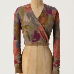 Tea and Roses Anthropologie crop cardigan